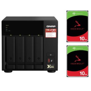 Zestaw QNAP TS-473A-8G + 2x Dysk HDD 10TB Seagate