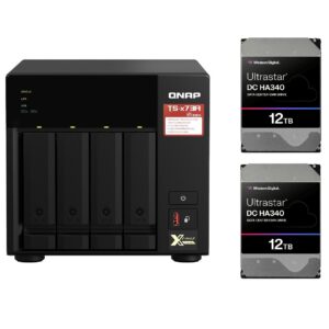 Zestaw QNAP TS-473A-8G + 2x Dysk HDD 12TB WD Ultrastar