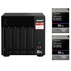 Zestaw QNAP TS-473A-8G + 2x Dysk HDD 10TB WD Ultrastar