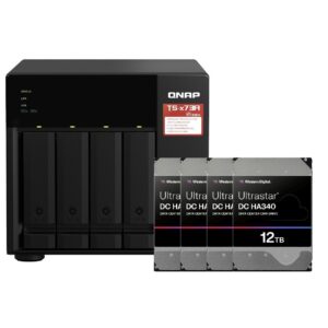 Zestaw QNAP TS-473A-8G + 4x Dysk HDD 12TB WD Ultrastar