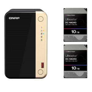 Zestaw QNAP TS-264-8G + 2x dysk HDD 10TB WD Ultrastar