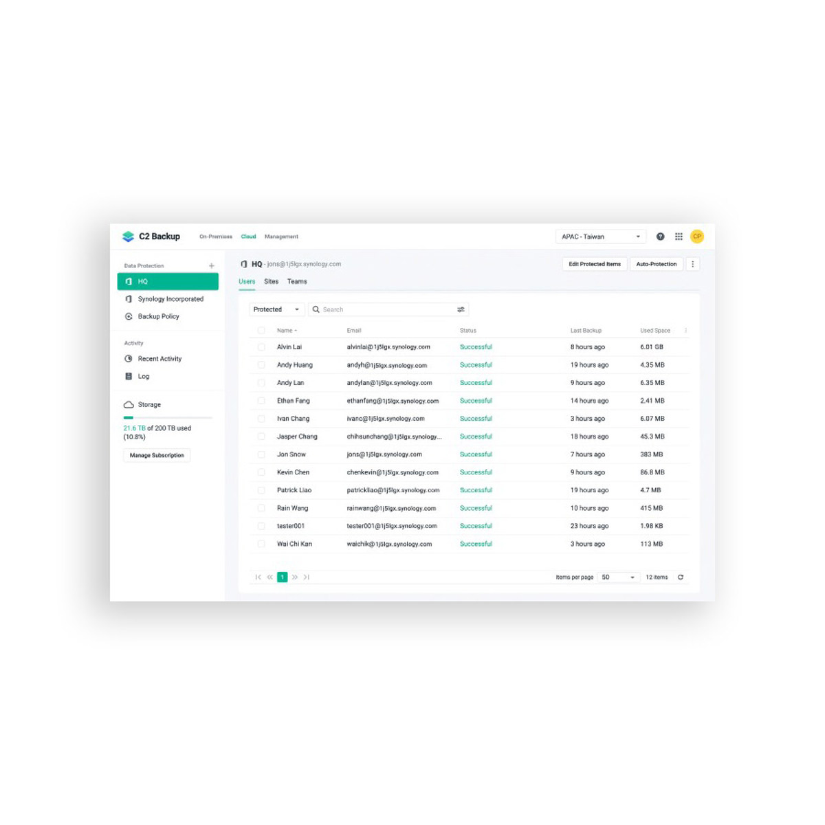 Synology C2 Backup Business 1TB-1Y - obrazek 3