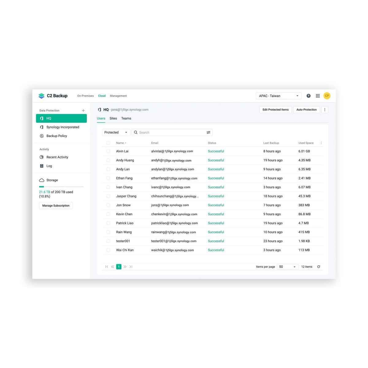 Synology C2 Backup Business 1TB-1Y - obrazek 5